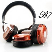 分贝B7厂家批发原装头戴式音乐木质高档耳机编织线镀金插头代发