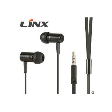 直插型扁线入耳式手机耳机 新款线控耳塞耳机LX-001