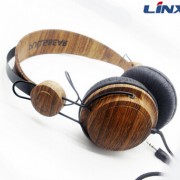 深圳耳机厂家供应LX-F4W 木纹水转印头戴式MP3耳机 超重低音效果