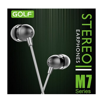 GOLF/高尔夫 新品M7金属立体声入耳式耳机 通用金属质感有线耳机