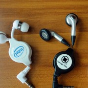 入耳式伸缩耳机 双拉定制滴胶logo耳机 厂家批发伸缩盒耳机