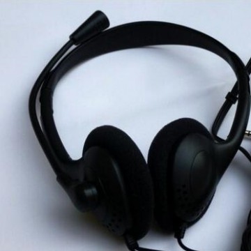 昱宝耳机 厂销 头戴耳机 头戴式电脑耳机 黑色经典网吧魔音耳麦