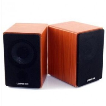 乐放M30木质笔记本音响 多媒体电脑音箱 2.0重低音小音响电脑配件