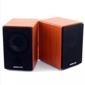 乐放M30木质笔记本音响 多媒体电脑音箱 2.0重低音小音响电脑配件