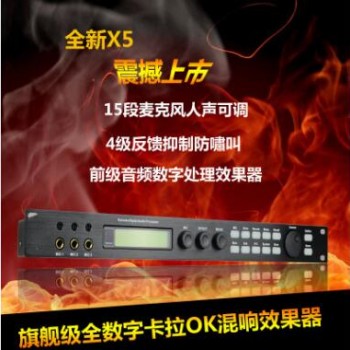 专业数字ktv前级效果器前置音频处理器放大器混响器防啸叫顶睿x5