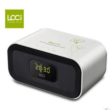 朗技Loci D100插卡迷你音箱手机低音炮U盘播放器收音机