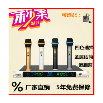 包邮专业U段无线话筒一拖二舞台KTV学校麦克风领夹头戴