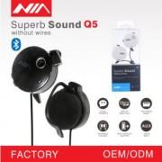 外贸出口 工厂批发 NIA-Q5耳挂式运动蓝牙耳机 FM收音机 插卡耳机