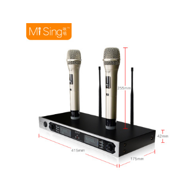 咪唱K6电视电脑k歌 U段调频无线话筒麦克风 ktv专用套装小米乐视