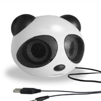 迷你电脑USB 2.0小音箱 可爱熊猫笔记本台式电脑音箱 低音炮音响
