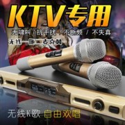 铭汇 A-801无线话筒一拖二ktv家用k歌会议领夹耳麦专业u段麦克风