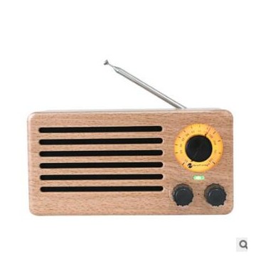 2017新款小猫王子系列实木纹无线蓝牙音箱便携手机复古收音机音响