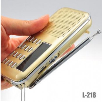 L-218插卡音箱老人mp3 数字选曲播放音箱 断电记忆手电筒插卡收音
