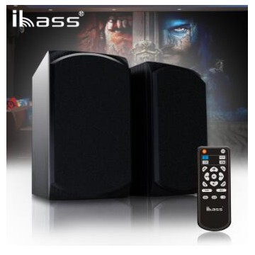 ibass BF11书架蓝牙音响 木质2.0发烧音箱 数字同轴音响 家用办公