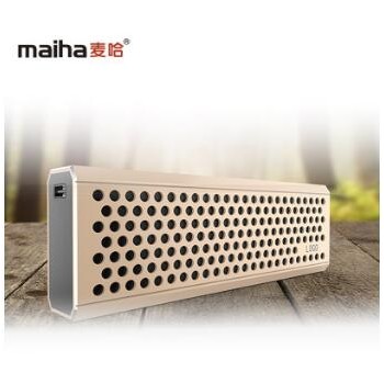 Maiha/麦哈 铝合金超薄无线车载蓝牙音箱便携金属双喇叭蓝牙音响