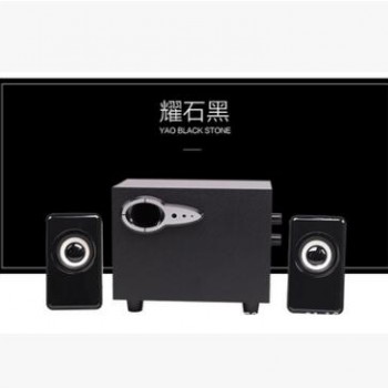 厂家直销FT-301木质2.1多媒体低音炮音响USB有源台式电脑迷你音箱