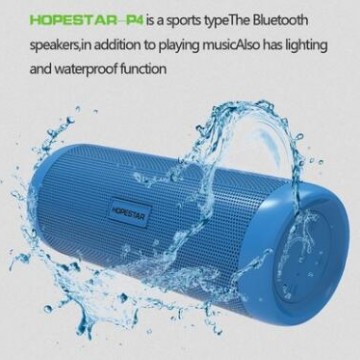 新款HOPESTAR-P4防水蓝牙音箱户外 FM 带灯骑行充电宝便携音响