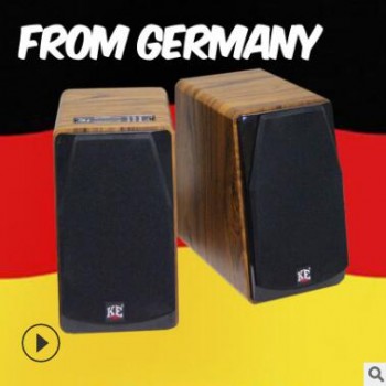 德国KE有源蓝牙音箱HIFI低音炮家用书架木纹智能音响2018新款图2