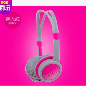 厂家直销新款有线儿童耳机头戴式重低音耳机线控电脑耳麦多色可选