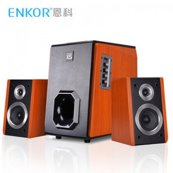 恩科ENKOR X5B多媒体音响蓝牙插卡电脑音箱木质2.1低音炮批发