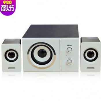 FT-801 2.1USB多媒体音箱 电脑台式低音炮 重低音音响 木质音箱图3