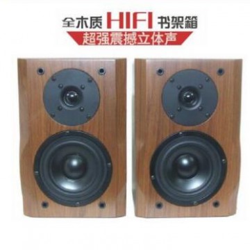 5.5寸无源音箱 发烧hifi无源2.0书架音箱 高保真音响木质环绕对箱