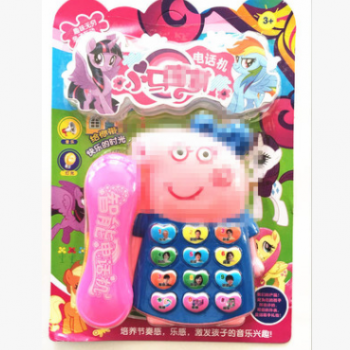 新款儿童启蒙多功能音乐电话 卡通音乐电话机 公仔提问早教电话机图2