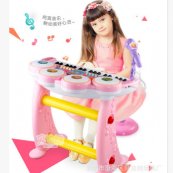 贝迪欧 长腿多功能鼓琴可多功能电子钢琴带麦克风益智玩具BD706