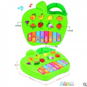 博尔乐苹果音乐琴博尔乐电子琴系列玩具5003苹果音乐琴认知水果琴