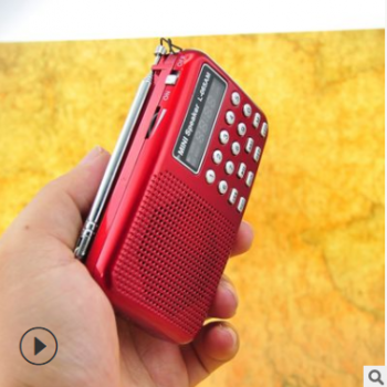 mini speaker L-065收音机手电筒 插卡音箱MP3播放老年人户外音箱