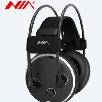 NIA S1000 头戴监听蓝牙插卡耳机 舒适佩戴 自适应伸缩 APP操控