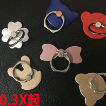 熊头猫头蝴蝶结兔头四叶草形手机指环扣支架赠品创意懒人支架定制图1