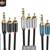 3.5mm音频线一分二AUX转双莲花头2rca音响电脑手机连音箱连接线
