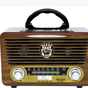M-115BT复古木质收音机/蓝牙插卡音箱2018新款手提蓝牙音箱收音机