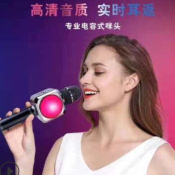 热销爆款私模L888全民K歌无线蓝牙麦克风电容话筒音响一体机