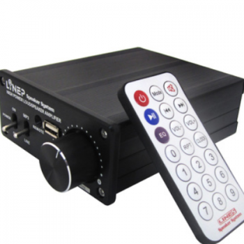 LINEPAUDIO 厂家直销 100+100W数字功率放大器带MP3输入黑 铝材图3