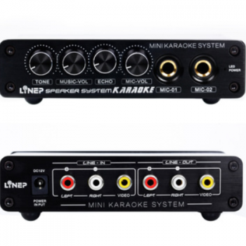 LINEPAUDIO 厂家直销 迷你式卡拉OK调音台带混响混音功能双路话筒图3