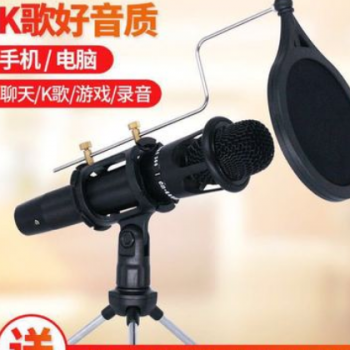 麦克风主播全民K歌神器通用电容麦克风话筒声卡直播设备会议家用