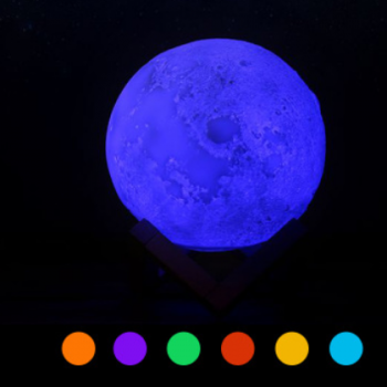 2019跨境专供3D打印月球台灯古兰经音箱moon Lamp quran speaker