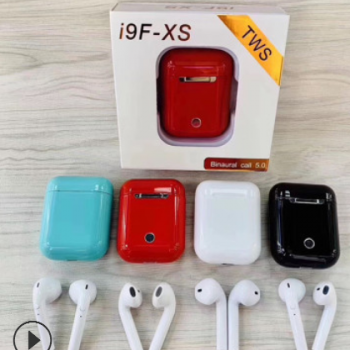 i9f-xs蓝牙耳机无线双耳蓝牙耳机黑科技耳麦充电仓 触摸彩色 5.0图2