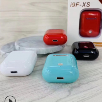 i9f-xs蓝牙耳机无线双耳蓝牙耳机黑科技耳麦充电仓 触摸彩色 5.0