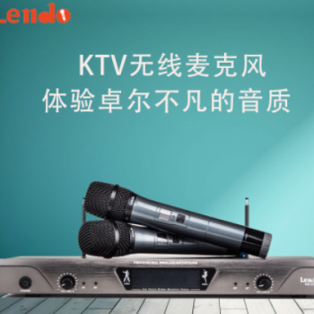 Lendo无线麦克风一拖二家庭KTV卡拉OK稳定细腻高音质无杂音