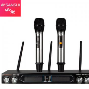山水（SANSUI） SK1-43专业高端智能无线话筒一拖二U段麦克风