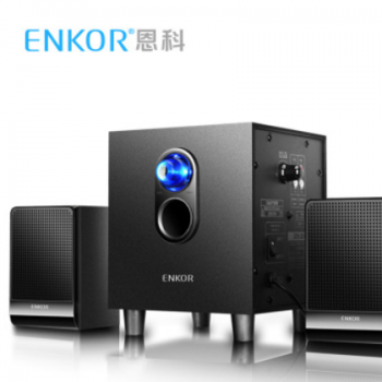 恩科ENKOR E300 有源多媒体电脑音箱木质2.1低音炮 电脑配件厂家