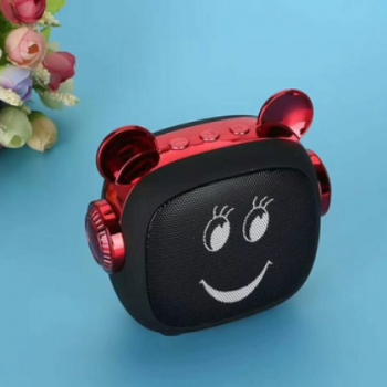 厂家直销LN14新款笑脸卡通蓝牙音箱户外便携式迷你无线音响礼品
