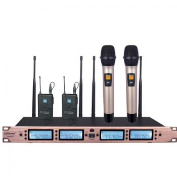 台尔TAIER新款拖四无线红外线对频UHF手持TE-990 可配会议
