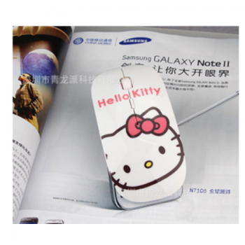供应Hello Kitty可爱超薄卡通无线鼠标