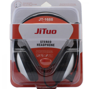 技拓JT1688头戴式大耳罩耳机台式机笔记本手机单插双插二合一耳机