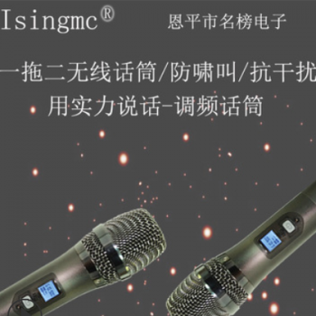 万能一拖二U段无线话筒家用唱歌户外舞台音响通用手持麦克风.图3