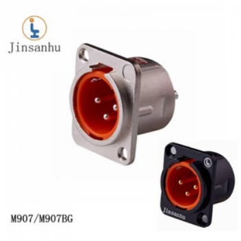 jinsanhu M907 M907BG 3针卡农模块公座 话筒转接插座三芯D型